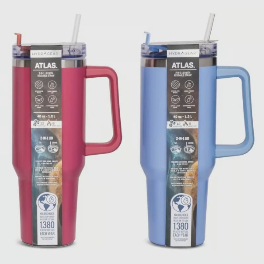 NEW [Atlas] Hydragear Powder 40oz. Water Bottle Drink Tumbler, Dishwasher Safe! - Picture 4 of 11